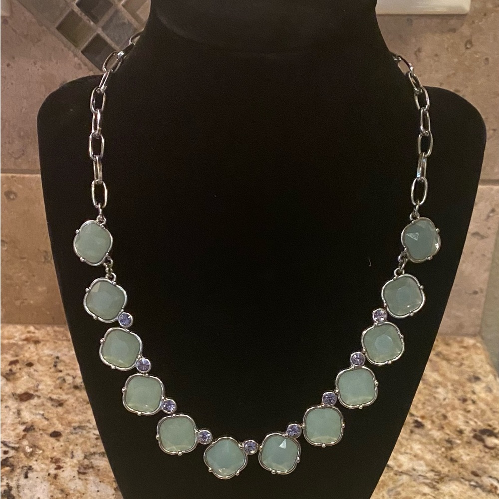 LIA SOPHIA Lt. Blue w/Silver Necklace
